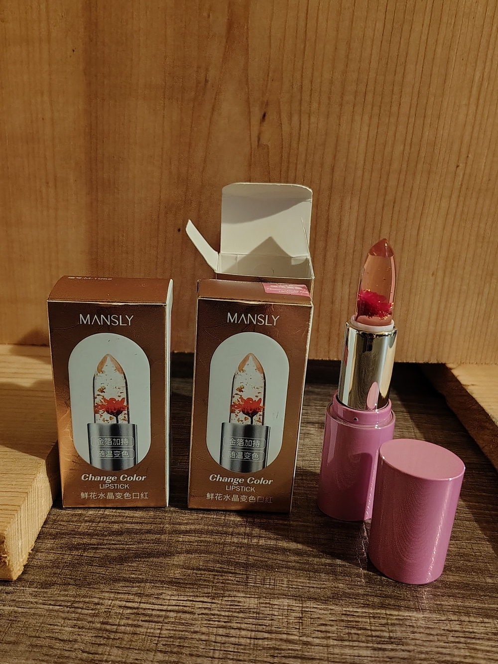 Three Sticks Of Mansly Change Color Lipstick